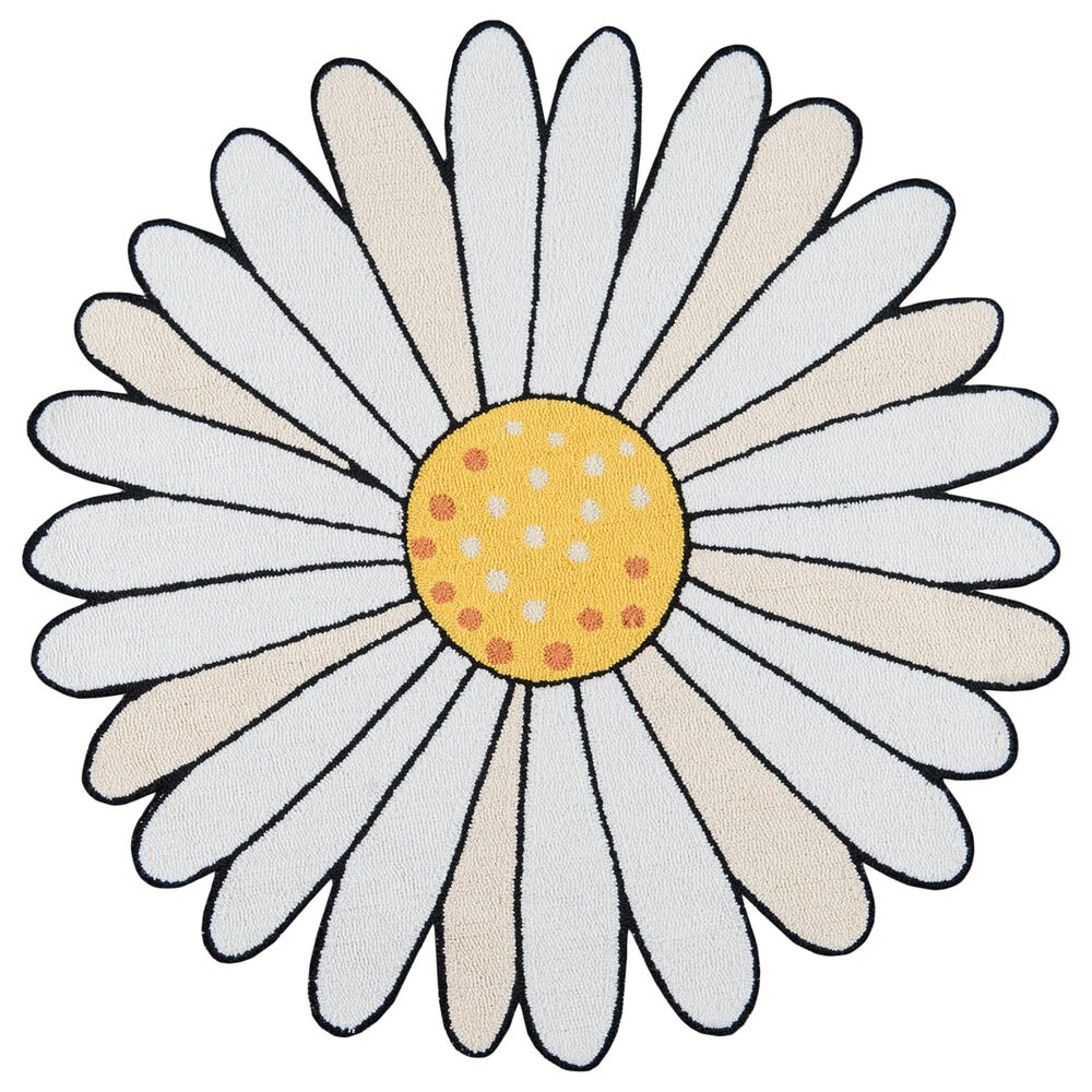Momeni Cucina 3" Round Ivory Area Rug, , large