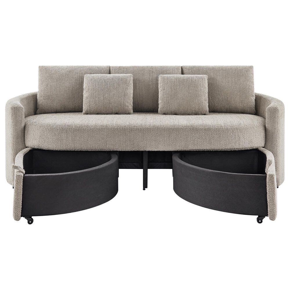 Lifestyle Solutions Beckett Stationary Storage Sofa in Taupe, , large