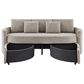 Lifestyle Solutions Beckett Stationary Storage Sofa in Taupe, , large