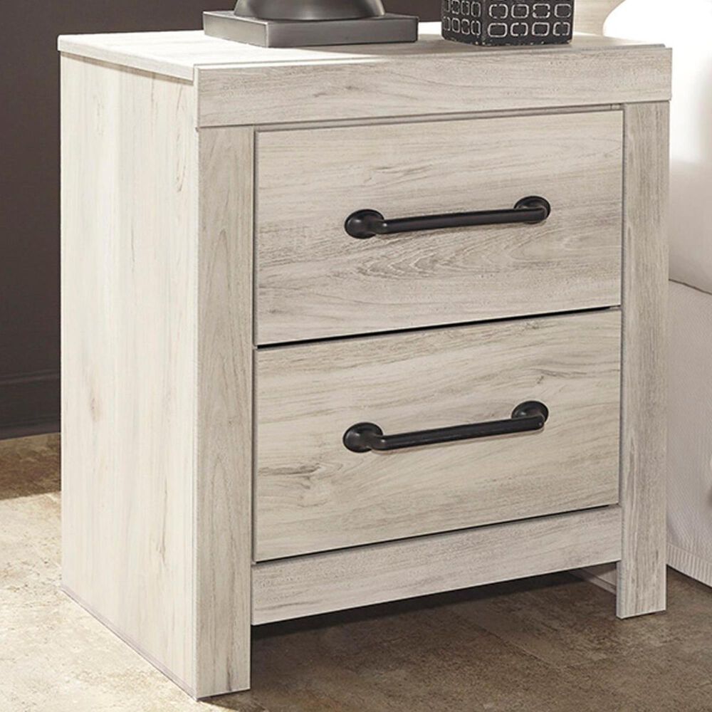Signature Design by Ashley Cambeck 4 Piece Queen Bed Set in Whitewash with Lighting, , large