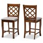 Baxton Studio Aria Counter Height Chair in Grey/Walnut (Set of 2), , large
