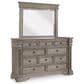 Millenium Blairhurst Dresser and Mirror in Light Grayish Brown, , large