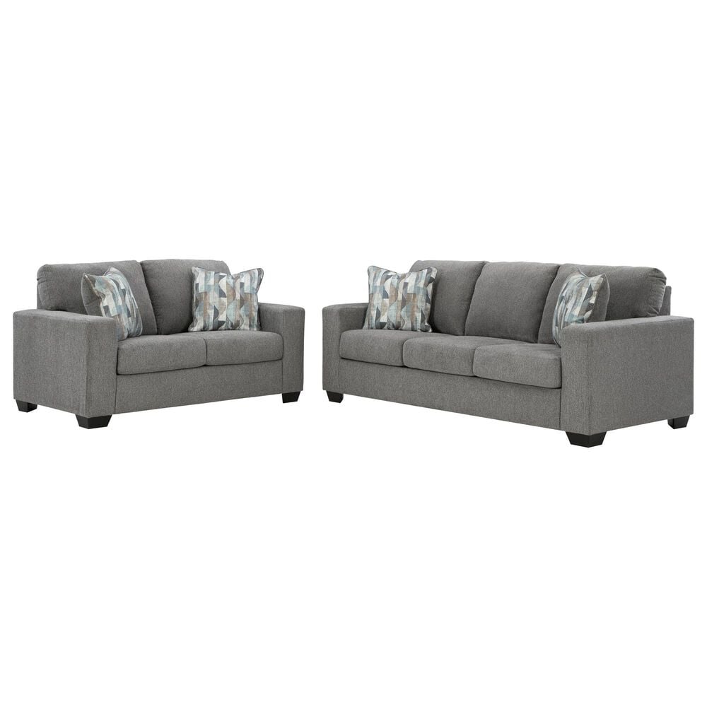 Ashley Deltona Loveseat in Graphite, , large