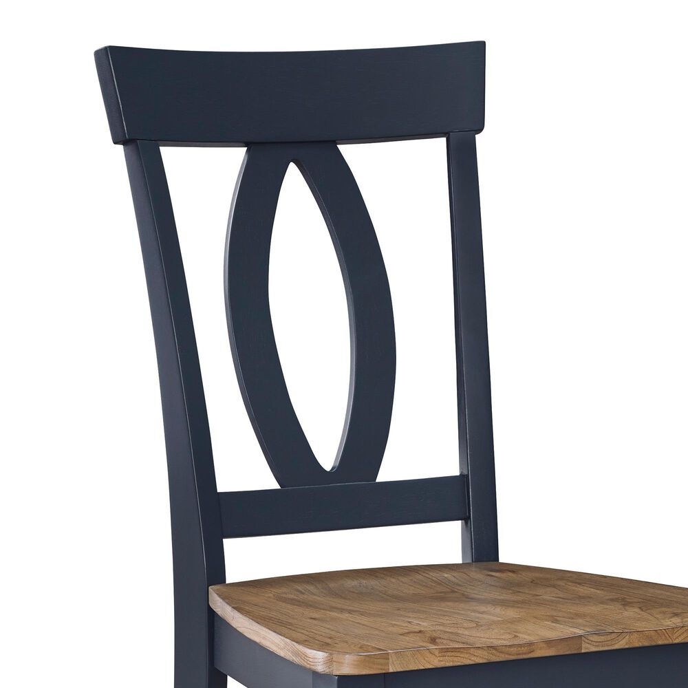 Ashley Landocken Dining Chair in Brown and Blue &#40;Set of 2&#41;, , large