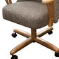 Chromcraft Bucket Chair with Arms in Chestnut and Vivacious Onyx, , large