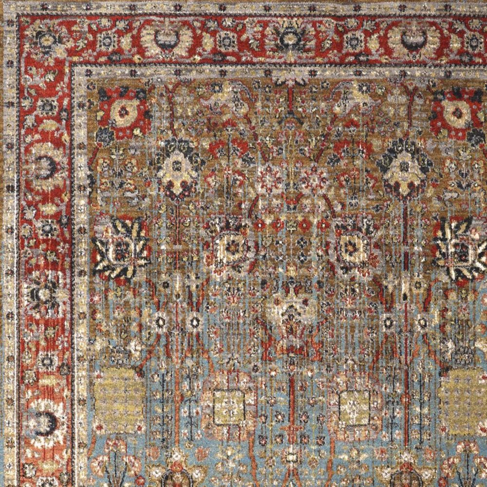 Karastan Spice Market Myanmar 90668-50123 9&#39;6&quot; x 12&#39;11&quot; Aqua Area Rug, , large