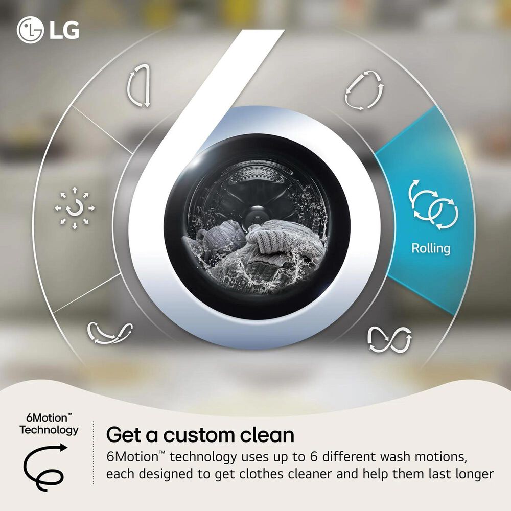 LG 4.5 Cu. Ft. Smart Front Load Washer in White, , large