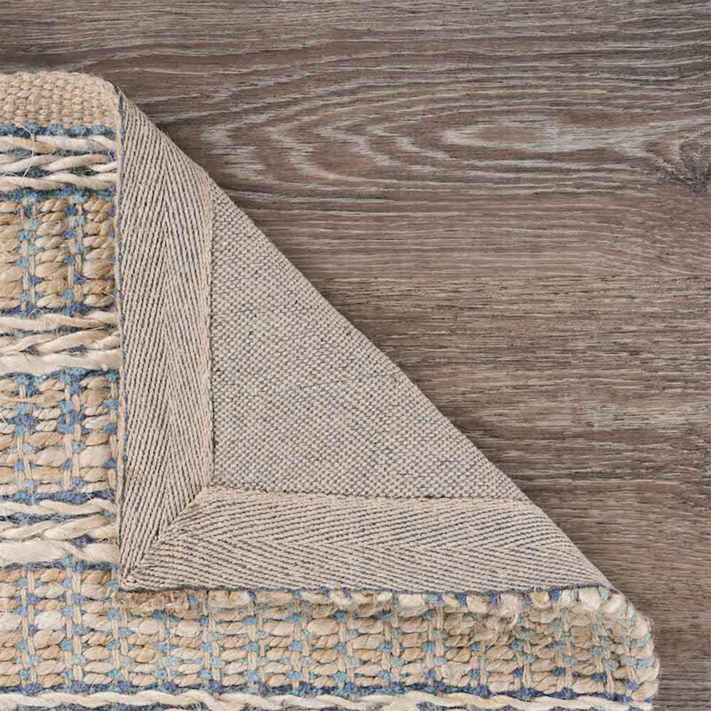 L&amp;R Resources Bleached Naturals 5&#39; x 7&#39;9&quot; Illusion Blue and Infinity Area Rug, , large