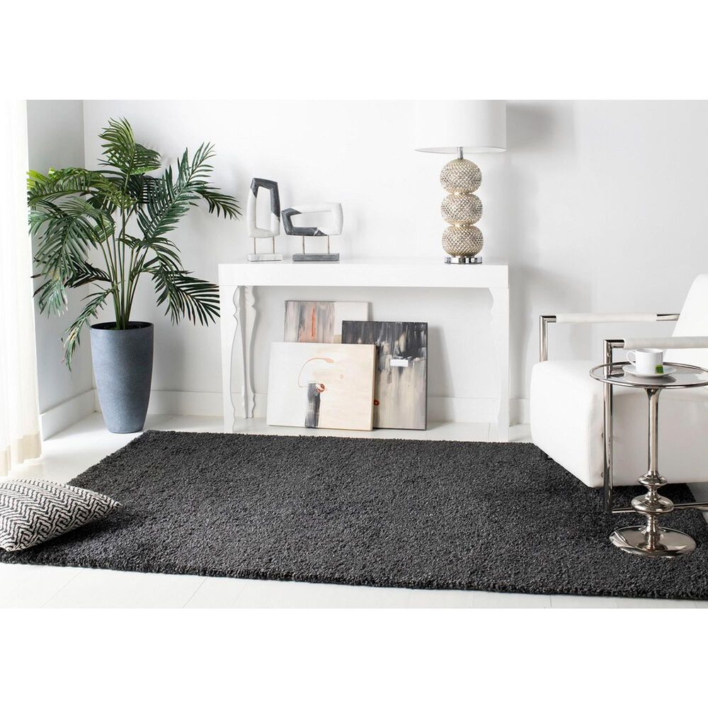 Safavieh August Shag AUG900H 6&#39; x 9&#39; Charcoal Area Rug, , large