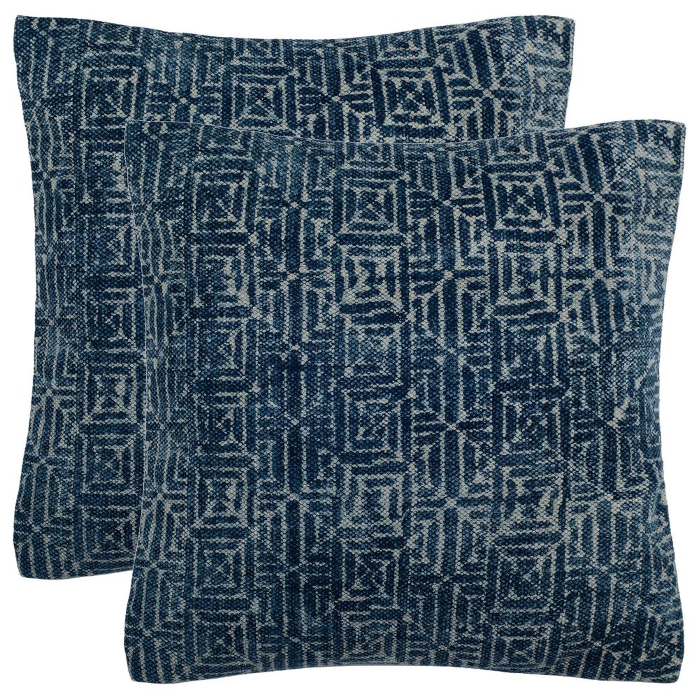Safavieh Lendon 20" Pillow in Indigo (Set of 2), , large
