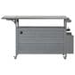 Hearth and Haven Outdoor Kitchen Island Cart with Adjustable Shelves and Stainless Steel Top in Gray, , large
