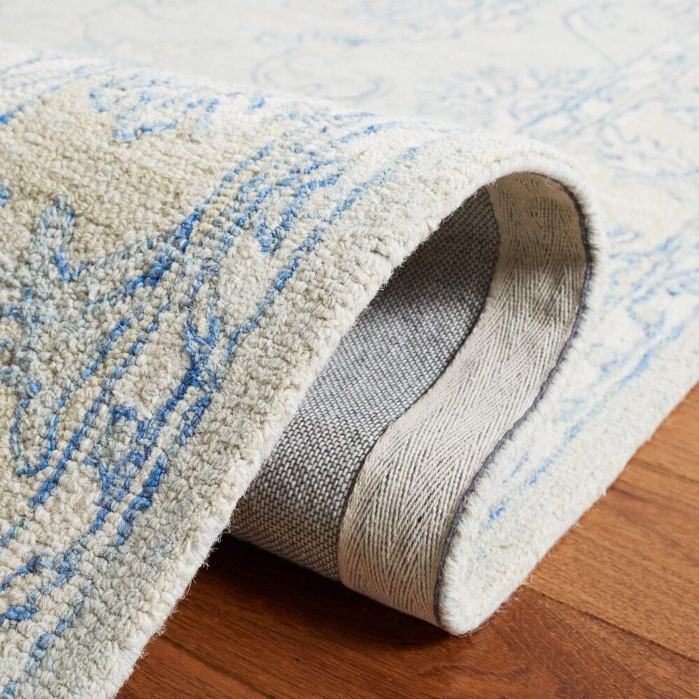 Safavieh Micro-Loop 3&#39; x 5&#39; Blue and Beige Area Rug, , large