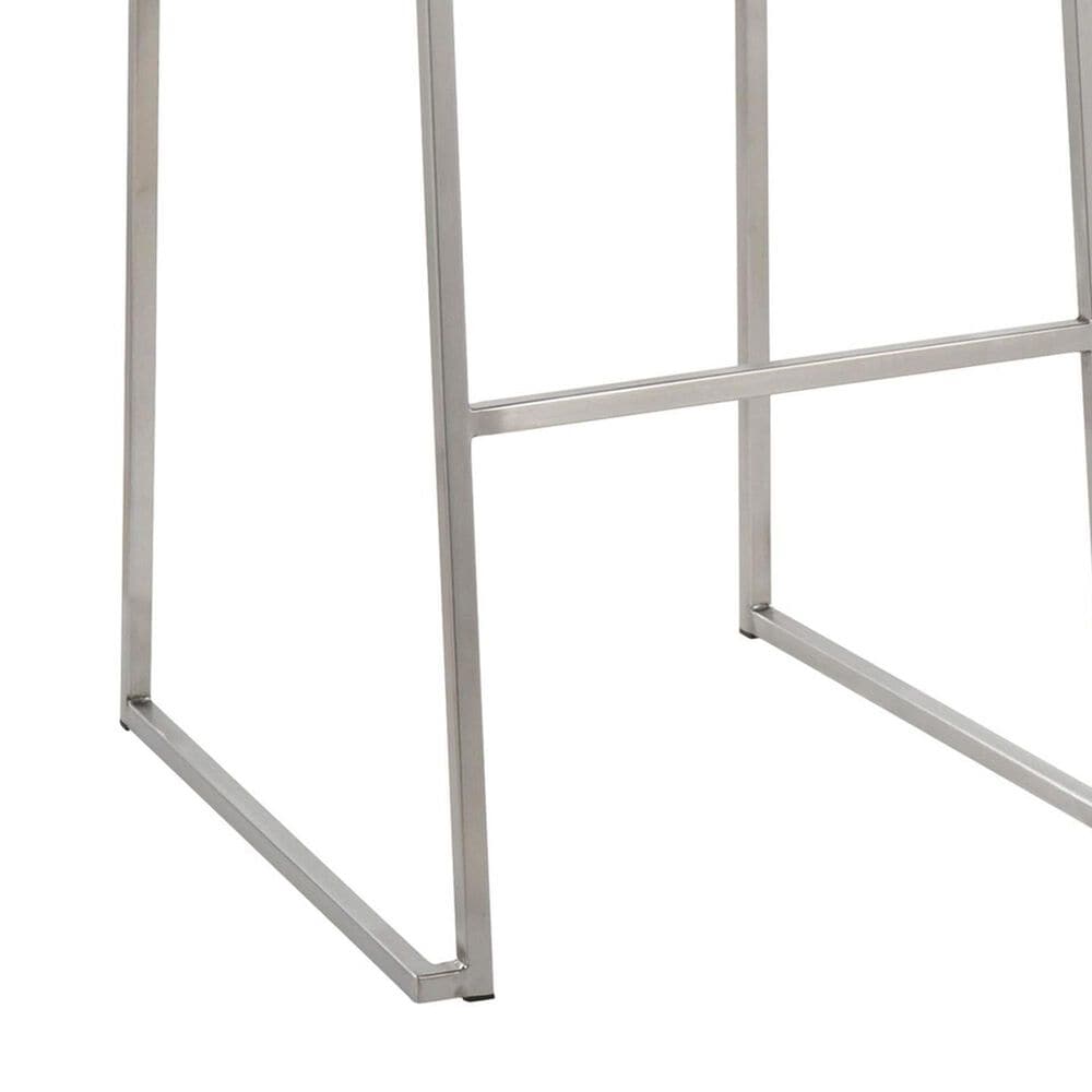 Lumisource Mara Barstool with Grey Cushion in Stainless Steel &#40;Set of 2&#41;, , large