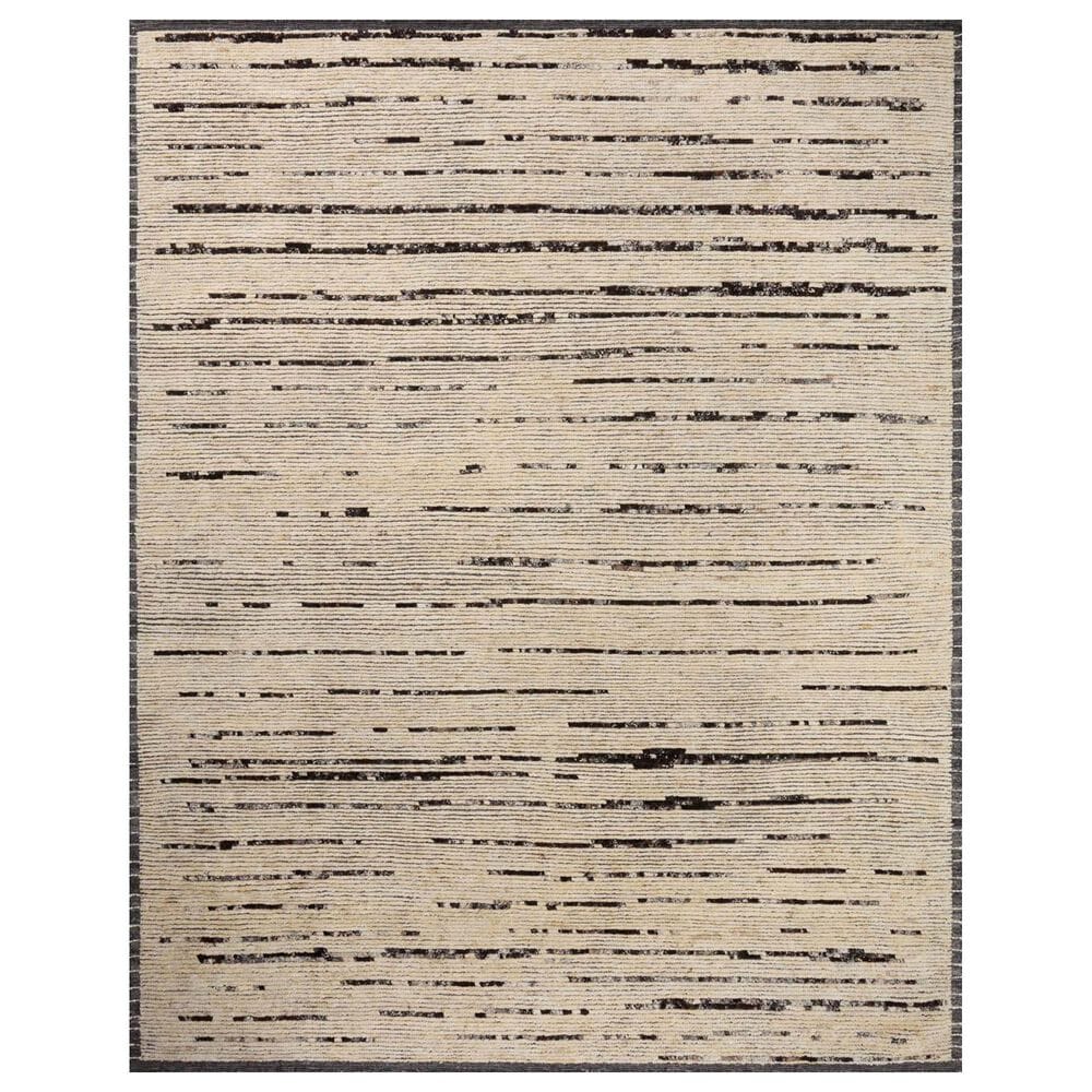 Amber Lewis x Loloi Briyana 7"9" x 9"9" Natural and Black Area Rug, , large