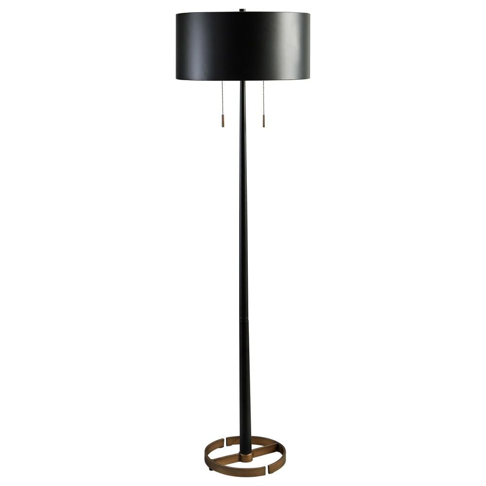 Ashley Amadell Floor Lamp in Black and Gold, , large
