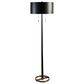 Ashley Amadell Floor Lamp in Black and Gold, , large
