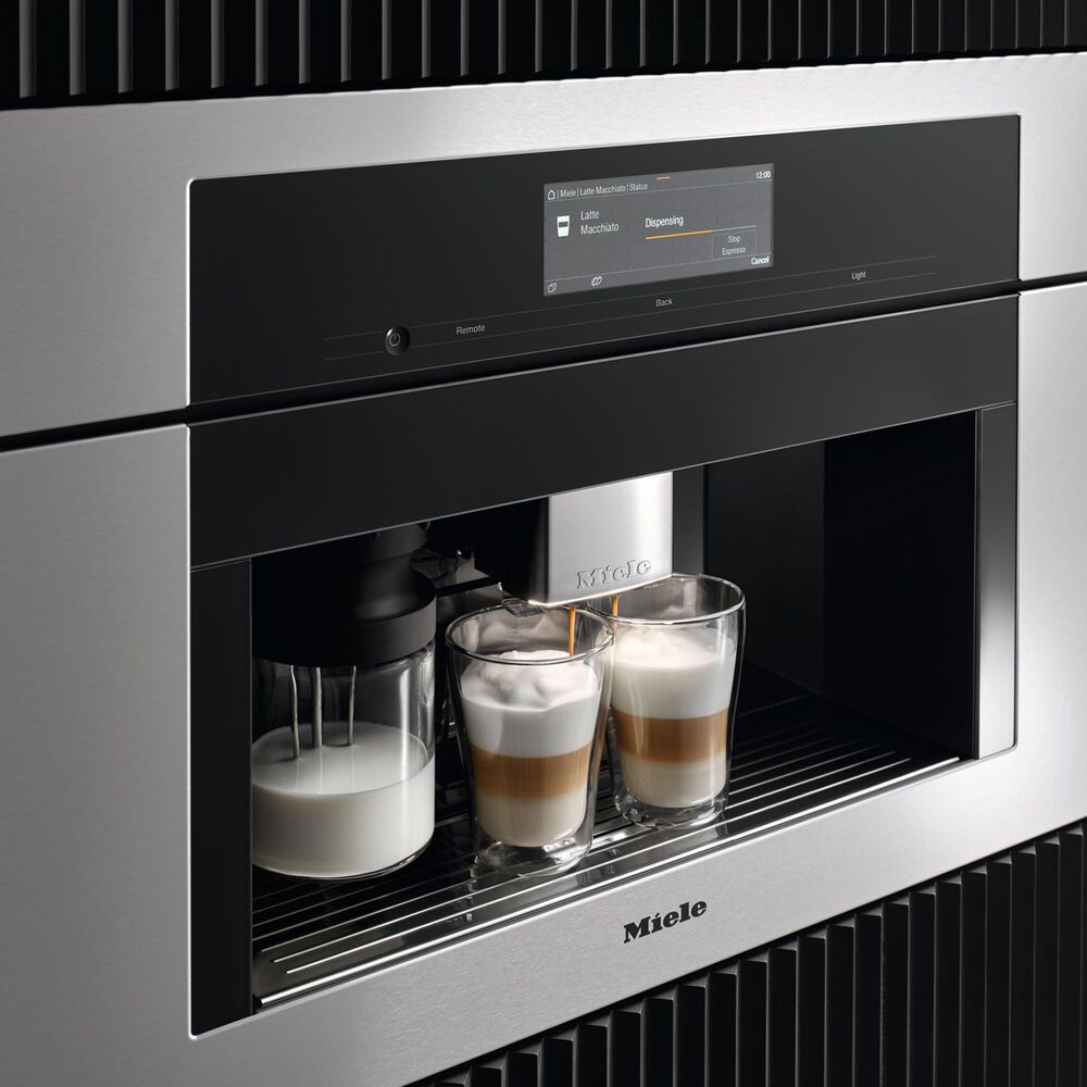 Miele 2.7L Built-In Coffee Machine with DirectWater in Black and Stainless Steel, , large