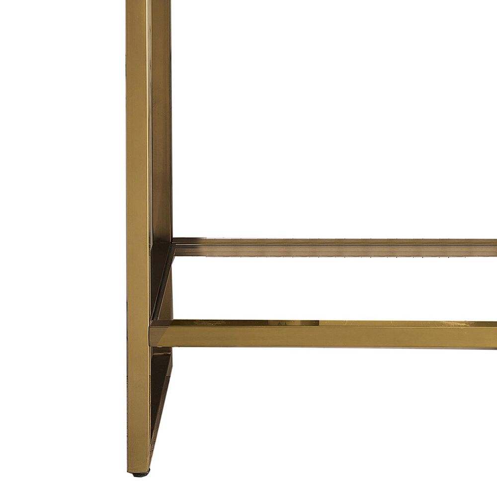 James Martin Vanities Boston 20&quot; Single Bathroom Vanity in Radiant Gold with 3 cm White Glossy Resin Countertop and Rectangular Sink, , large