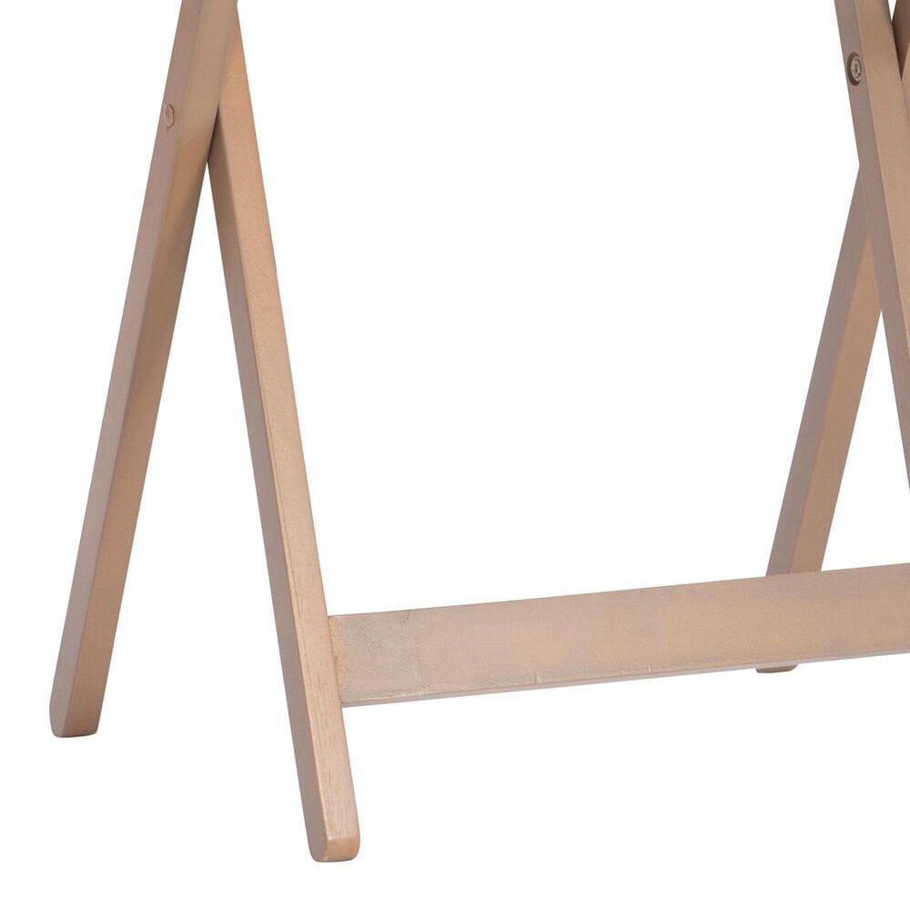 Linon Home Decor Acacia Folding TV Tray Table Set with Stand in Natural (Set of 4), , large