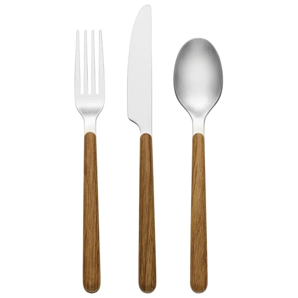 Oneida 24/7 Outdoor Living 12-Piece Flatware Set in Mirror and Faux Wood, , large