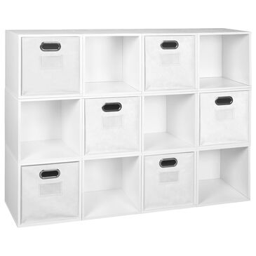 Regency Global Sourcing Niche Cubo 18-Piece Storage Set in White Wood Grain/White, , large