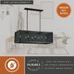 Vaxcel Wicker Park 8-Light Linear Chandelier in Warm Pewter, , large