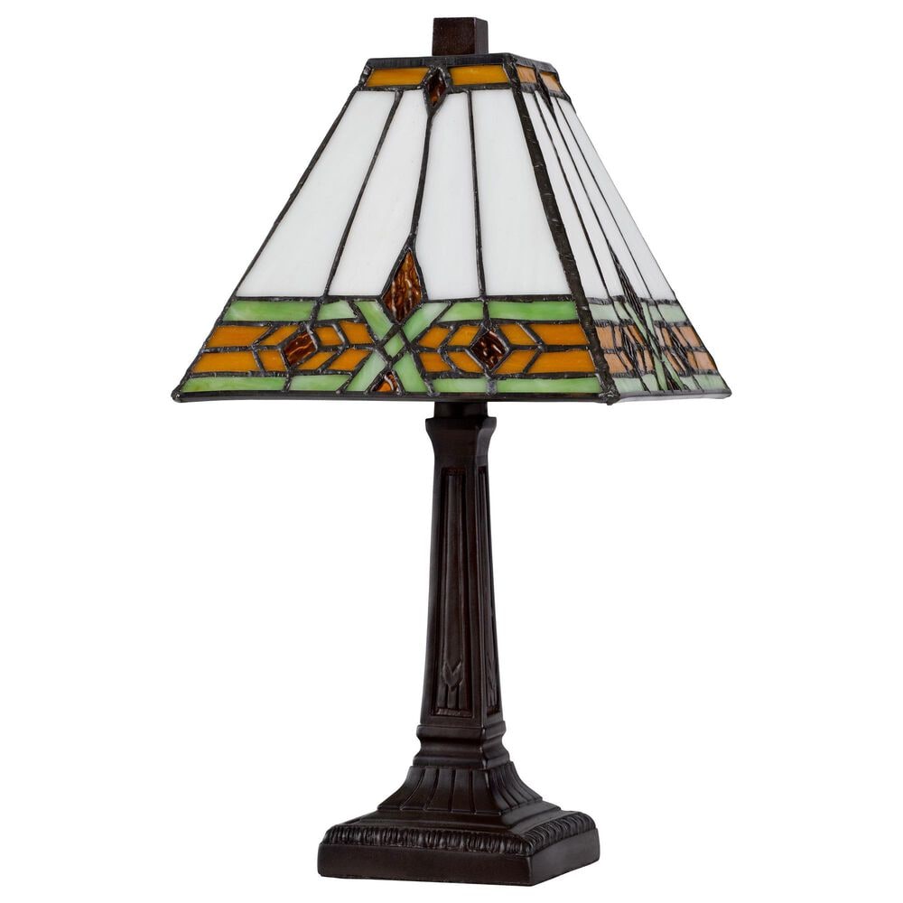 Cal Lighting 14" Tiffany Accent Lamp with Empire in Dark Bronze, , large