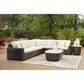 Ashley Kimora Patio Square End Table in Beige and Dark Brown - Table Only, , large