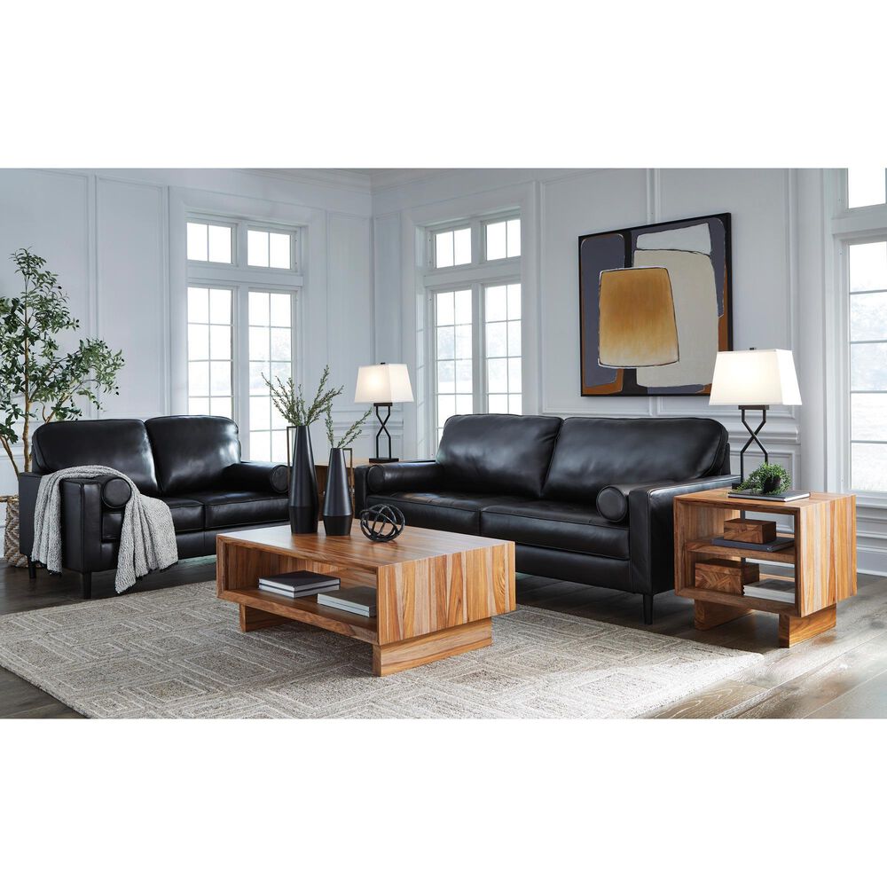 Ashley Bryceview Stationary Sofa and Loveseat Set in Onyx, , large