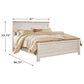 Signature Design by Ashley Willowton King Panel Bed in Whitewash, , large