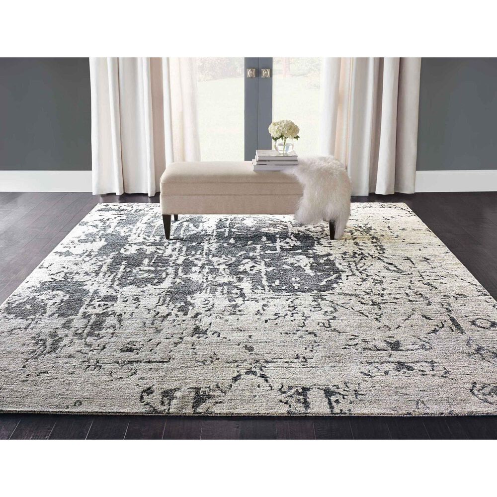 Nourison Silk Shadows 9&#39;9&quot; x 13&#39;9&quot; Sterling Area Rug, , large