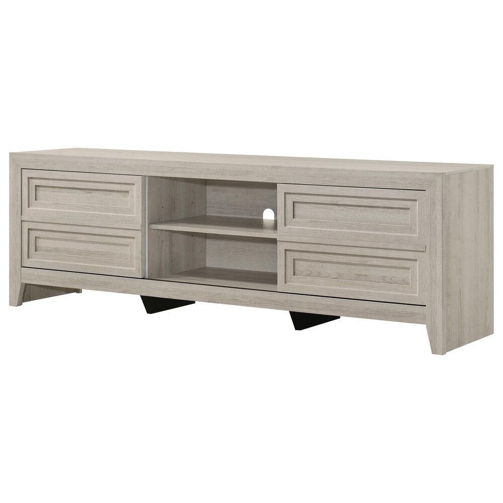Crown Mark Lorraine 72" TV Stand in Antique White, , large