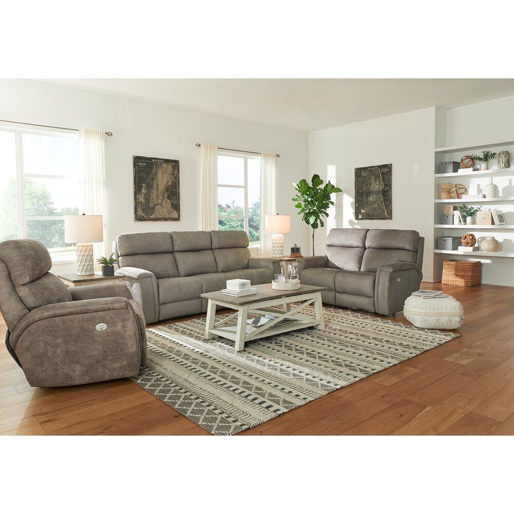 Southern Motion Contempo Power Headrest Double Reclining Sofa in Network Mink, , large