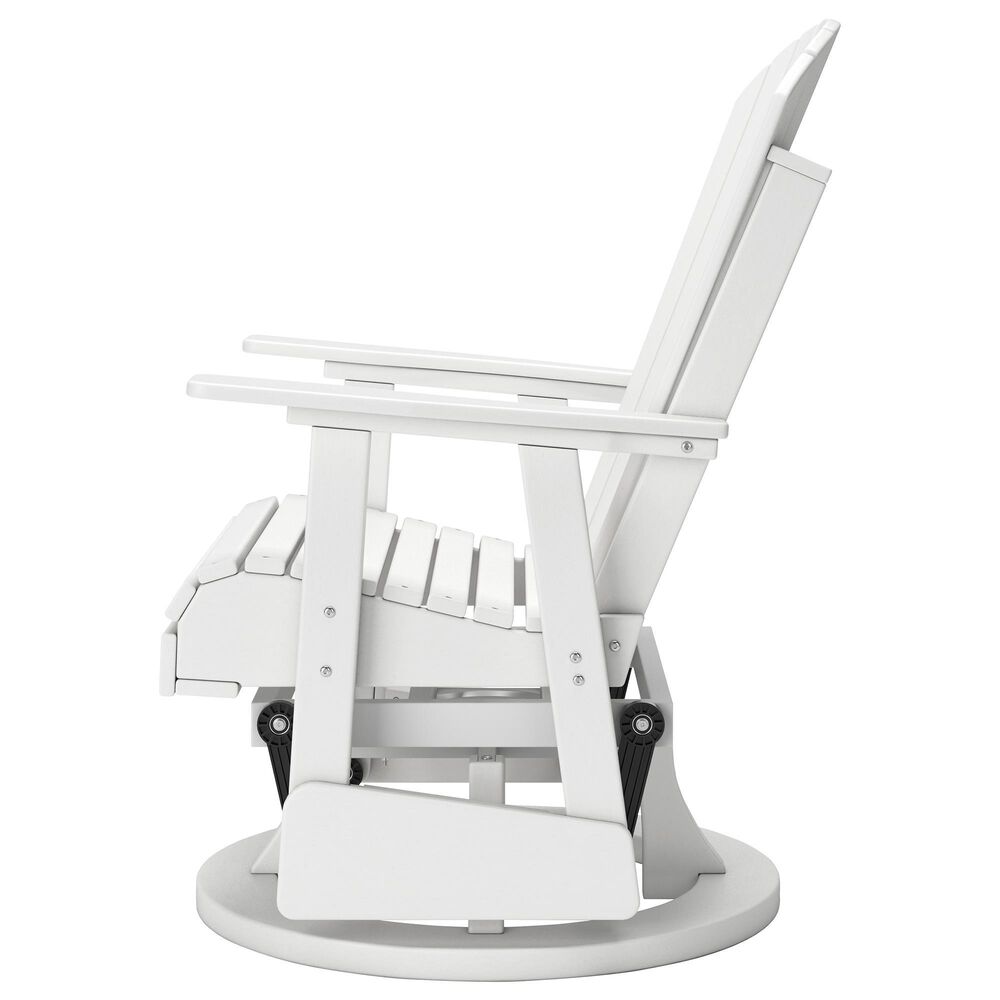 Ashley Hyland Wave Swivel Glider Chair in White, , large