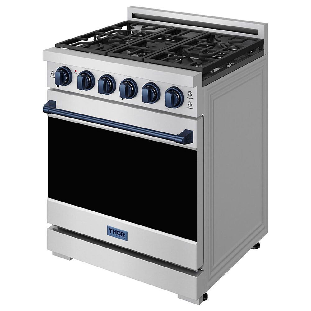 Thor Kitchen Gordon Ramsay 4.6 Cu. Ft. Professional Liquid Propane Range with Blue Handle Kit in Stainless Steel, , large