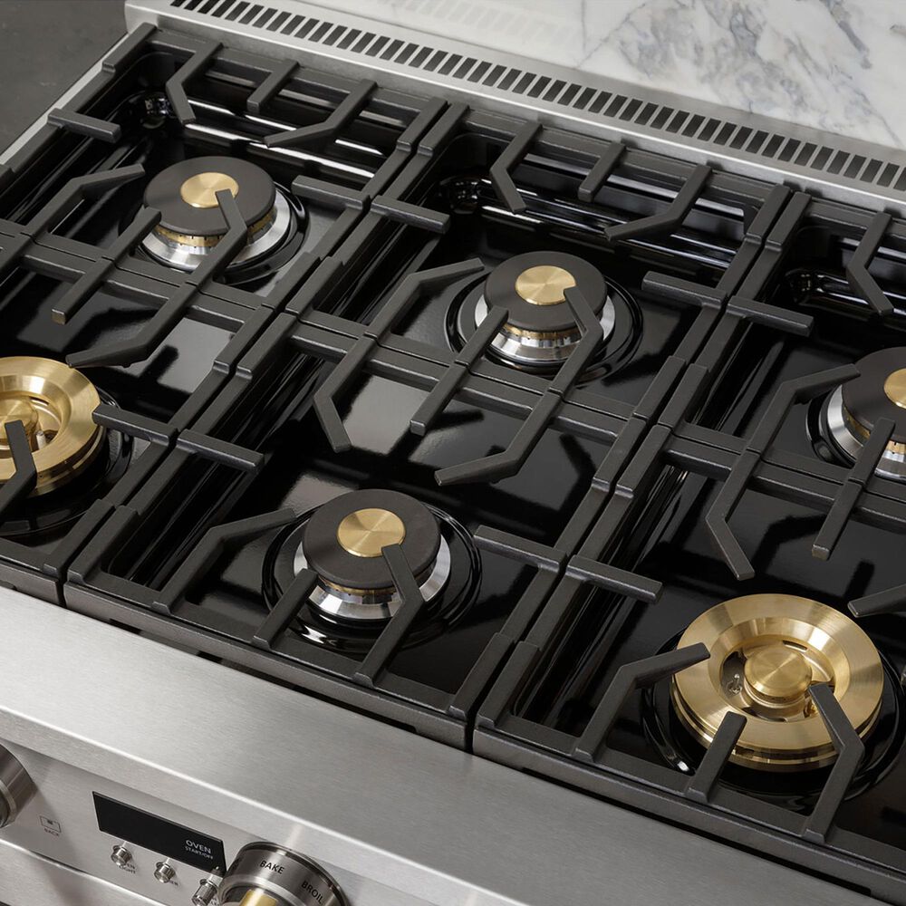 Monogram 36&quot; All Gas Professional Range with 4 Burners and Griddle in Stainless Steel, , large