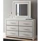 Ashley Zuraleus 6-Drawer Dresser and Mirror in Matte White and Chrome, , large