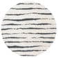 Safavieh Venus Shag VNS603B 8" Round Ivory and Dark Grey Area Rug, , large