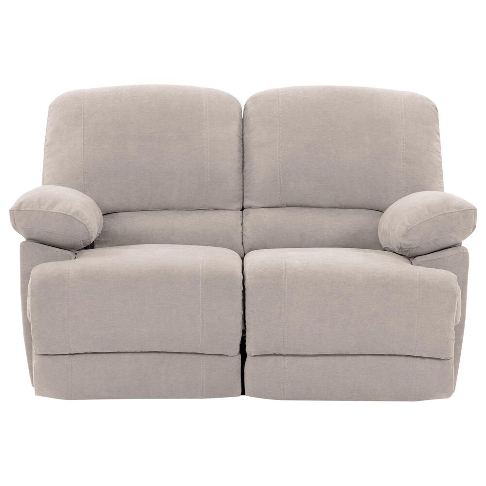 CorLiving Lea Reclining 2-Piece Set with Cupholders in Beige Fabric, , large