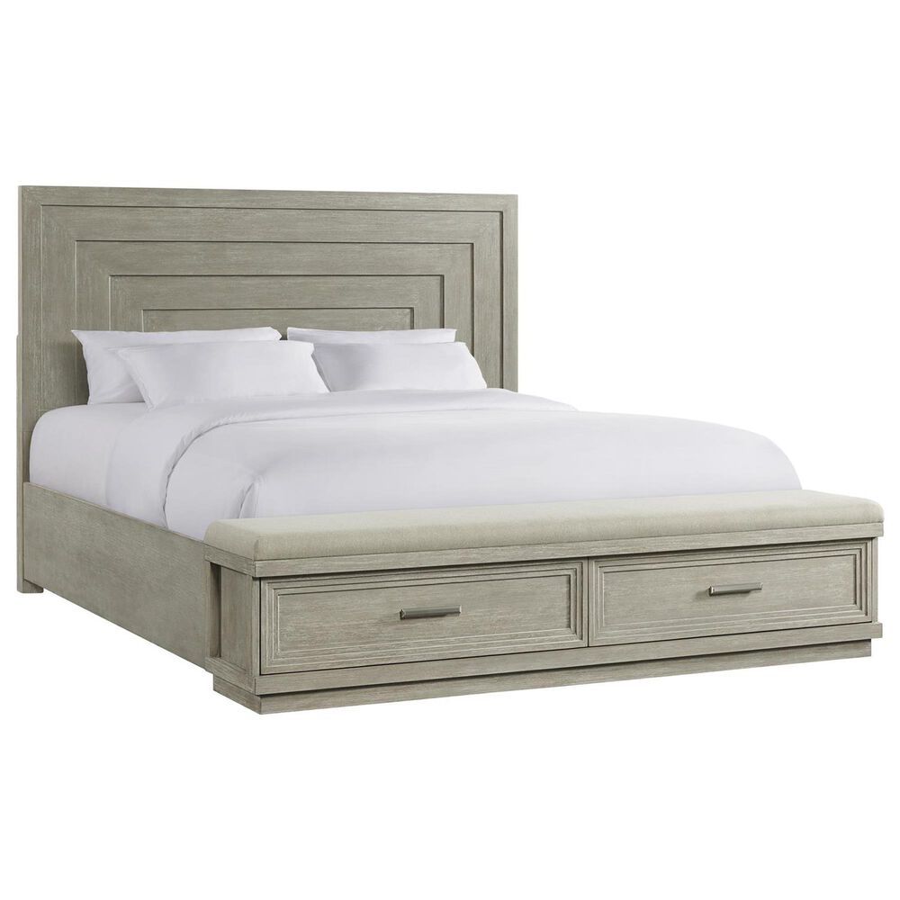 Shannon Hills Cascade King Illuminated Upholstered Storage Bed in Dovetail, , large