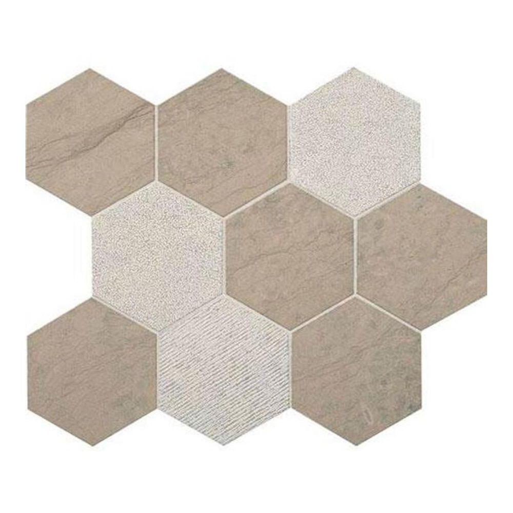 Marazzi Haven Point Gray Virtue 12" x 12" Natural Stone Mosaic Sheet, , large