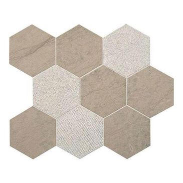 Marazzi Haven Point Gray Virtue 12" x 12" Natural Stone Mosaic Sheet, , large