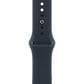 Apple Watch SE 3 (GPS) 40mm Midnight Aluminum Case with Navy Blue Sport Band - S/M and 2-Year AppleCare+, , large