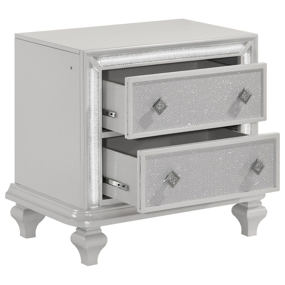 New Heritage Design Stardust 2-Drawer Nightstand in White, , large