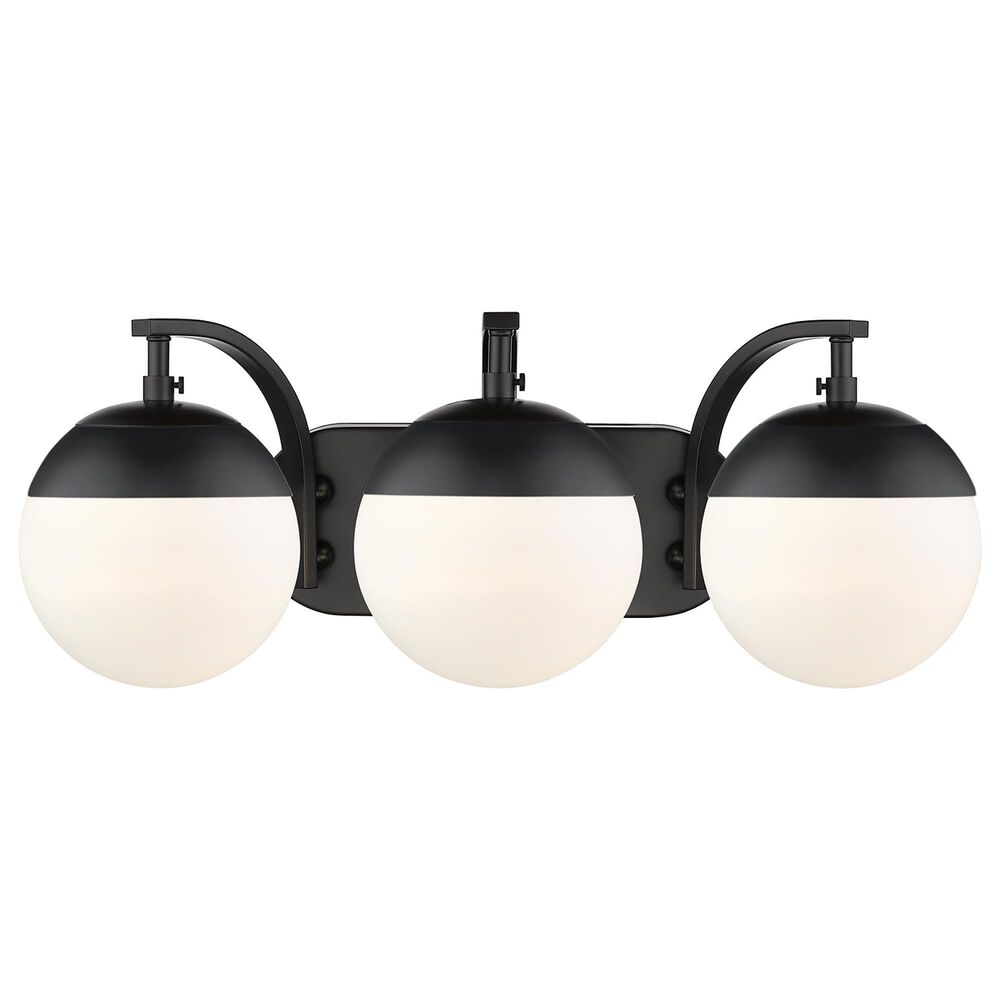 Golden Lighting Dixon 3-Light Bath Vanity in Matte Black, , large