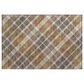 Dalyn Rug Company Soft Essentials Plaid Earth 1"8" x 2"6" Indoor/Outdoor Area Rug, , large