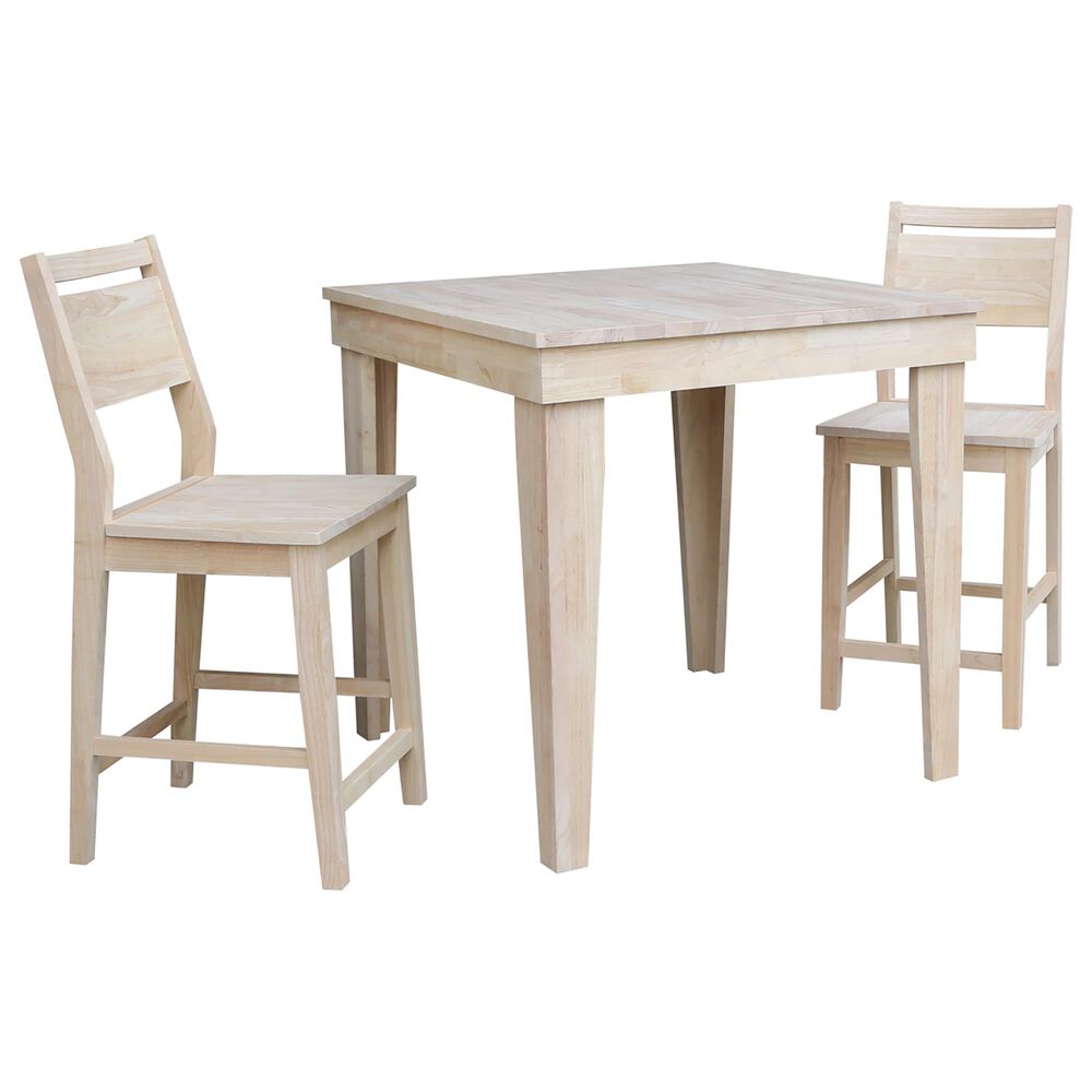 International Concepts 3-Piece Counter Height Dining Set in Unfinished, , large