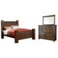 Tiddal Home Trestlewood 3-Piece Queen Poster Bedroom Set in Mesquite Pine, , large
