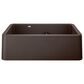 Blanco Ikon 33" Apron Double Bowl Farmhouse Sink with Low Divide in Cafe, , large