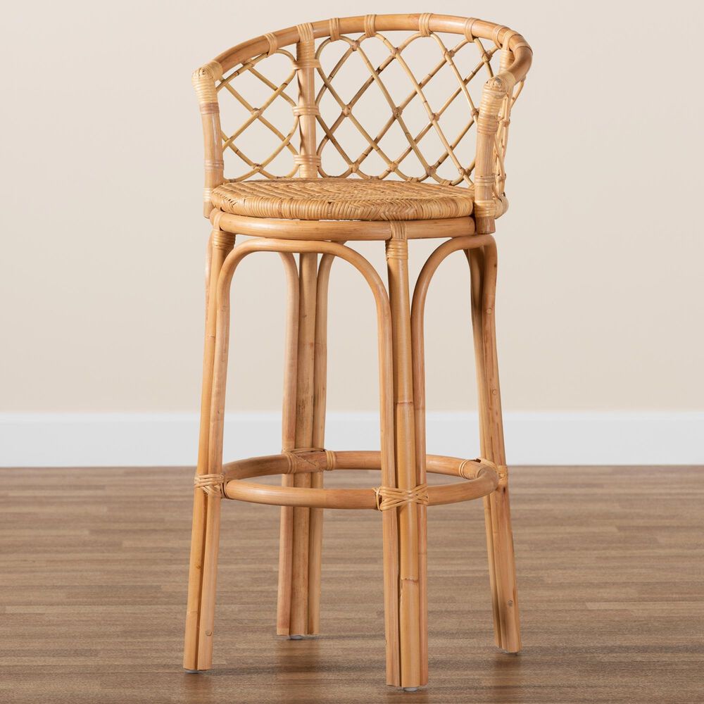 Baxton Studio Orchard Bar Stool in Natural Brown, , large